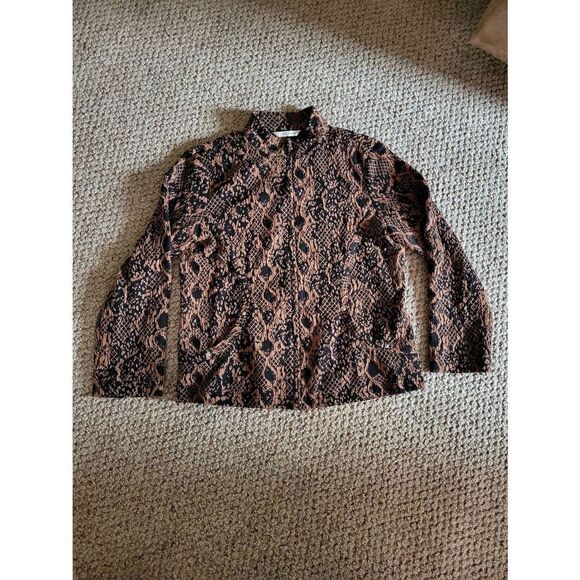 NWOT Erin London black/brown full zip-up jacket - Picture 1 of 8